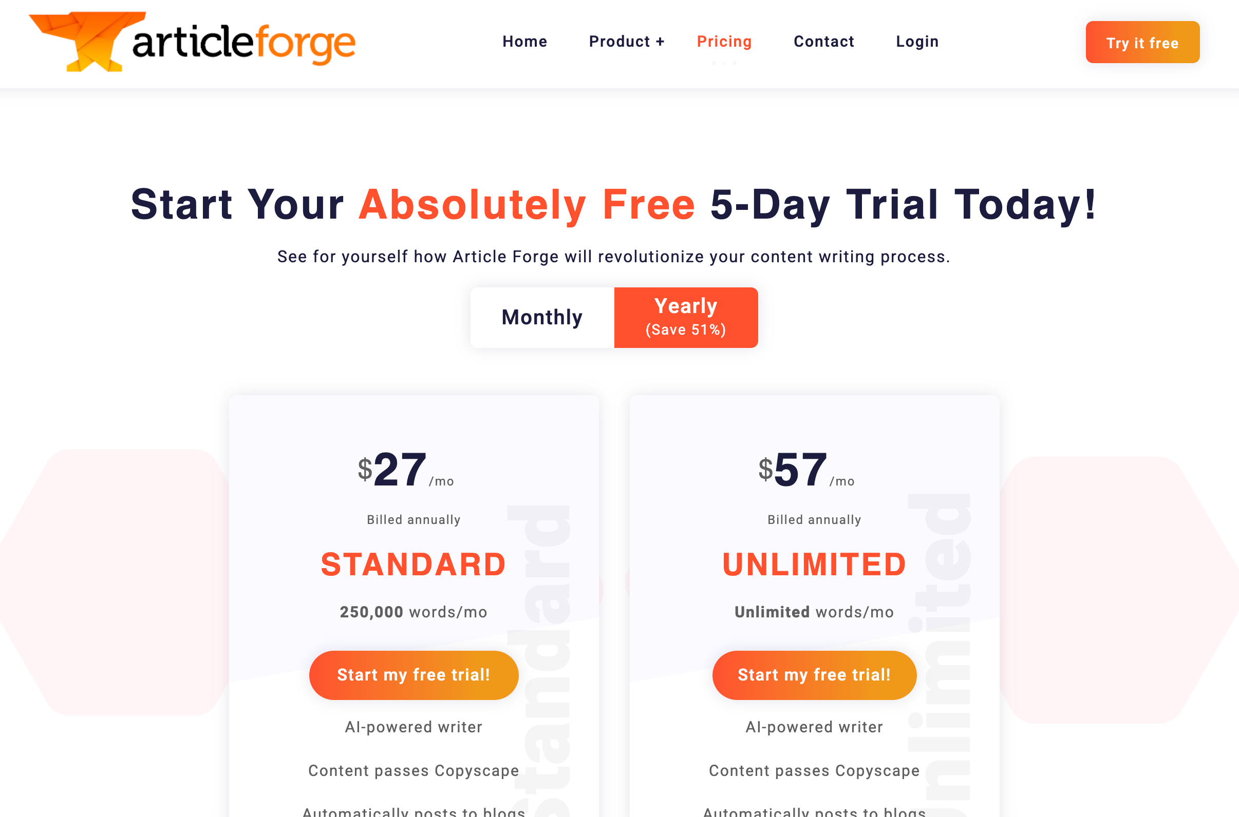 article forge pricing