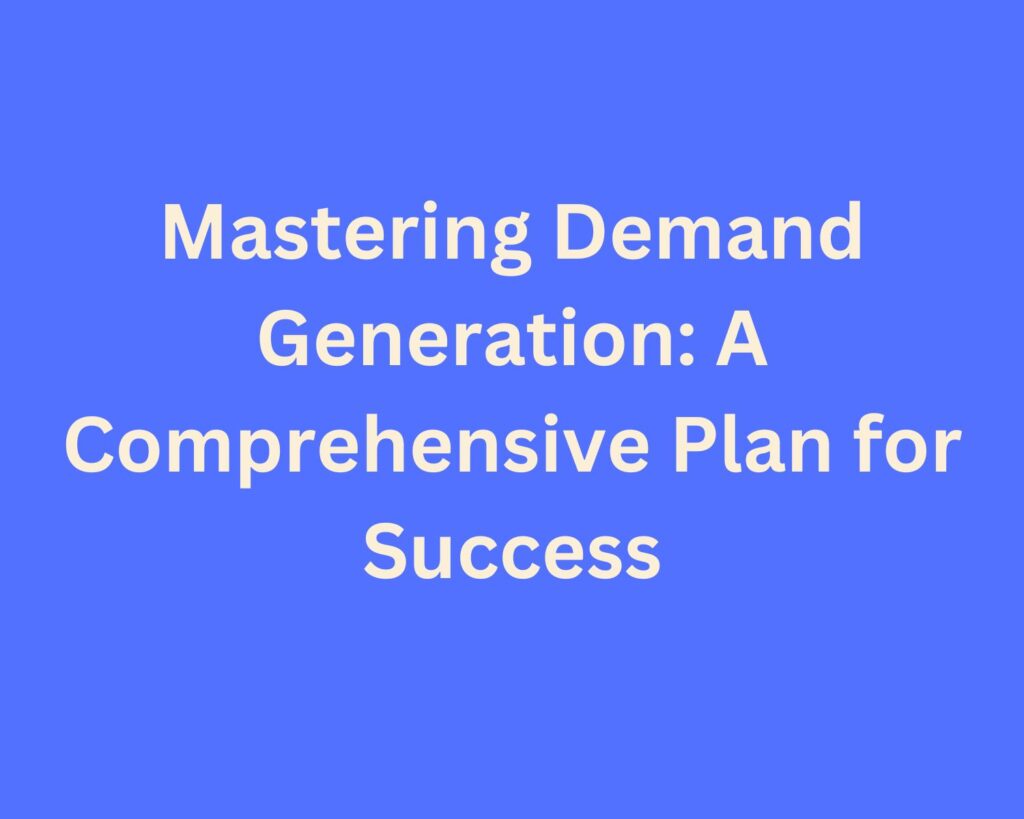 demand generation plan